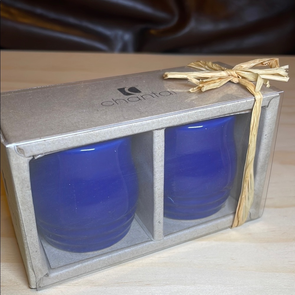 Blue Glass Votive Holders